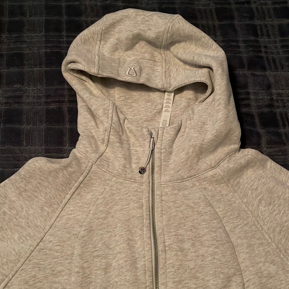 Lululemon grey scuba full zip size 16